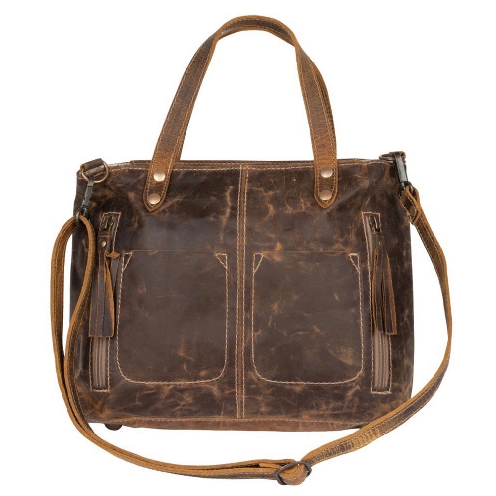 Myra Bag Brown Leather Shoulder Bag